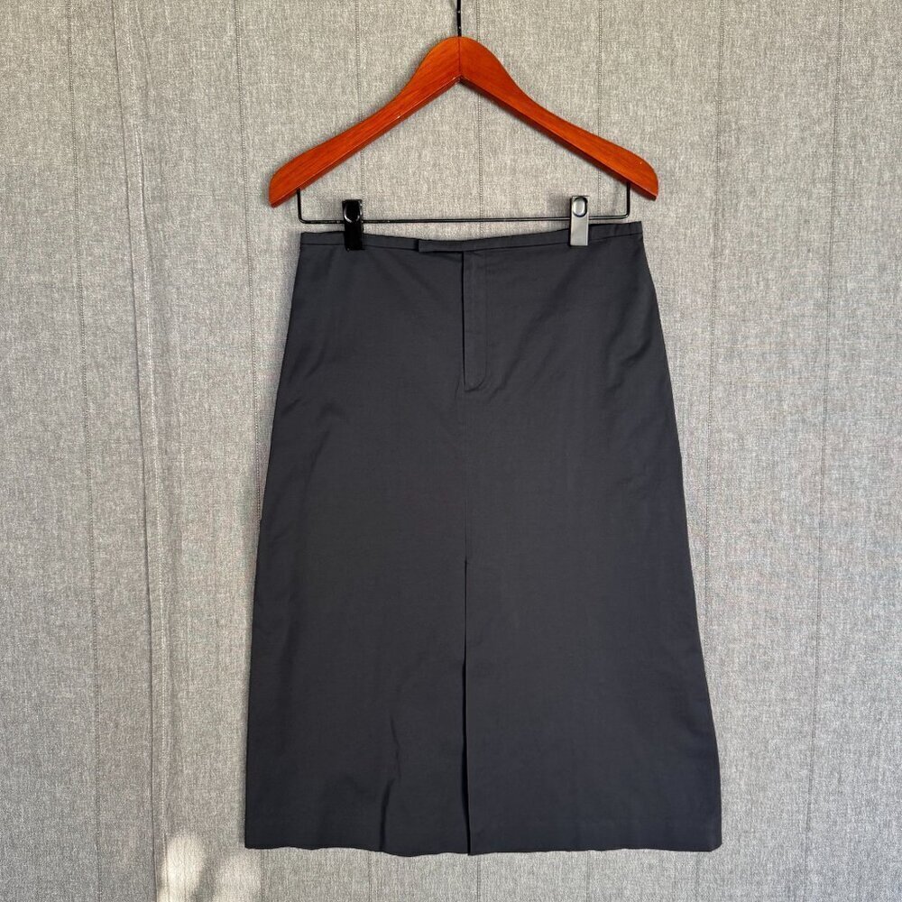 Y2K‎ Vintage Banana Republic Black Stretch Minimalist Midi Skirt Size 10
